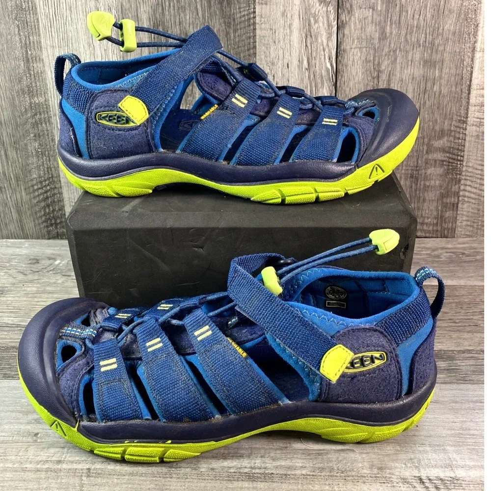 Keen Seacamp II CNX Kids Sandals Blue Green 1022847 Size 5 US 37 EU
